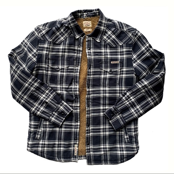 Lucky Brand Other - Lucky Brand Plaid Flannel Sherpa Cotton Jacket